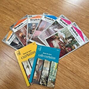 Lot VTG Simplicity House Sewing Instructions for Home Decorating, Curtains